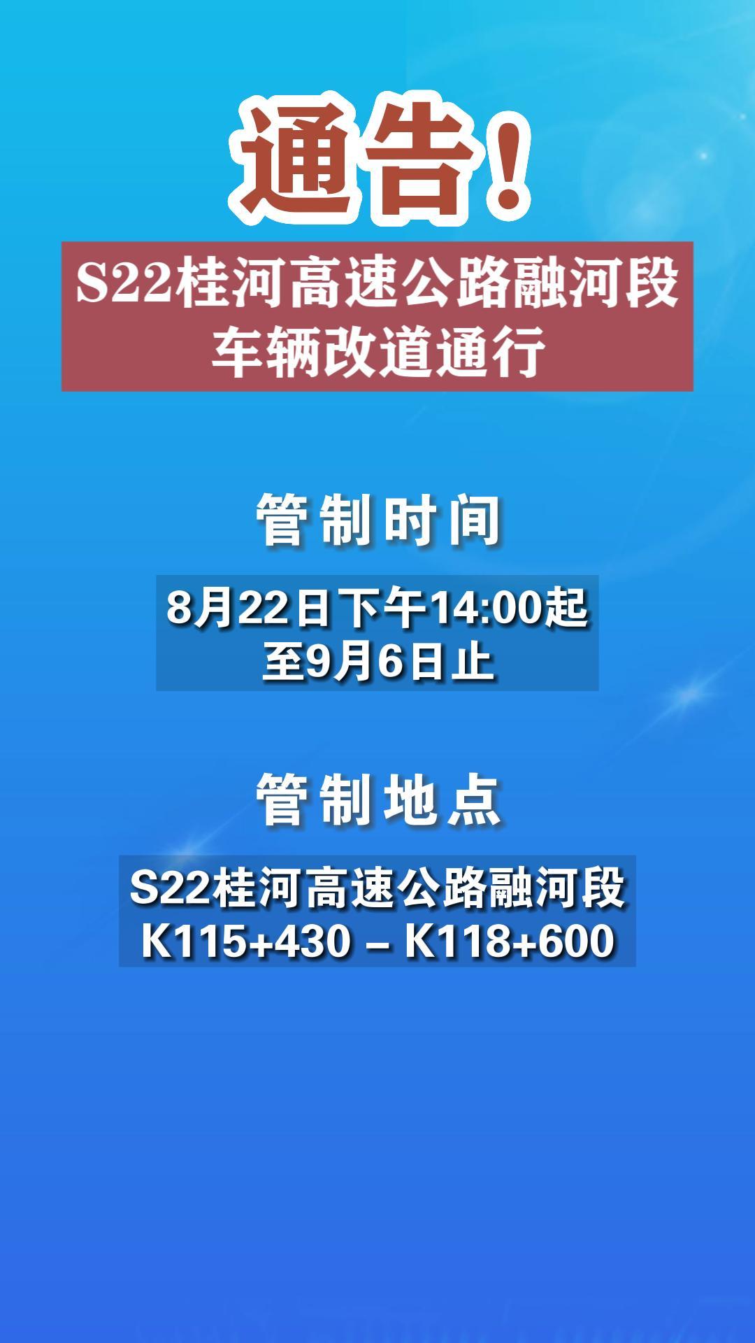 ͨ�棡S22��Ӹ��ٹ�·�ںӶγ����ĵ�ͨ��